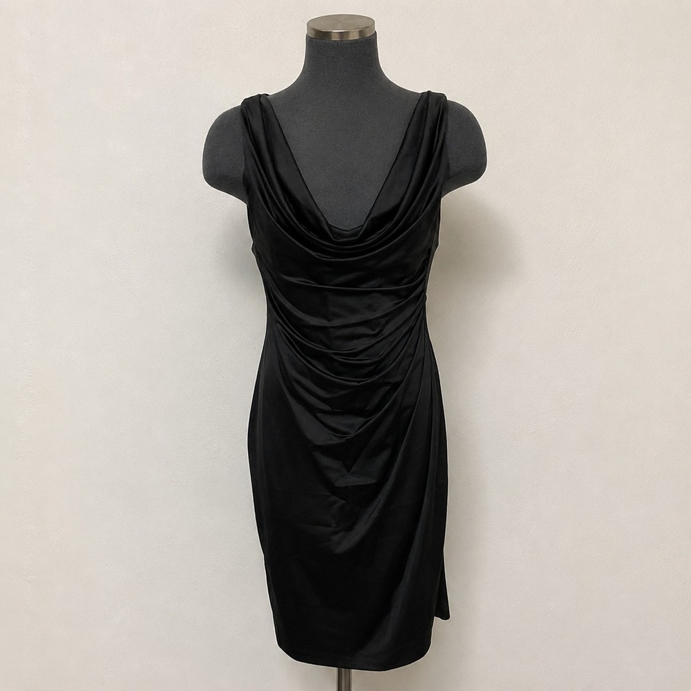 Davids Bridal LBD Cocktail Dress 8 Satin Y2K Quiet luxury Dark Romance Coquette